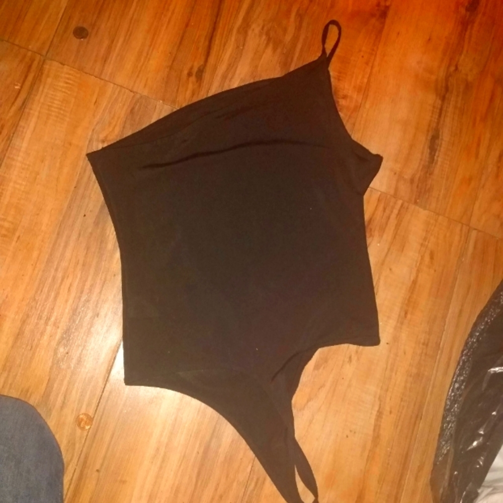 Abound Black Single Strapped Bodysuit